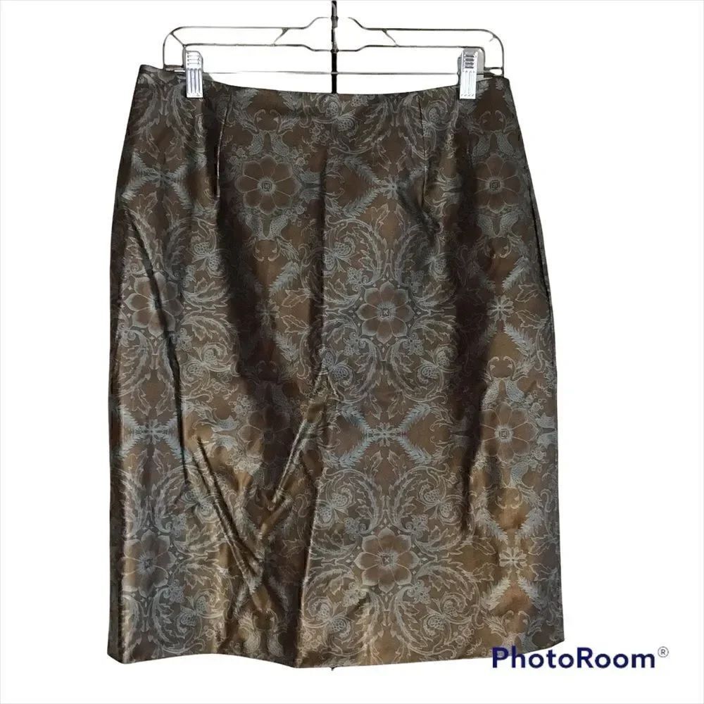 Fleur David Rodriguez Veagan Leather Floral Skirt